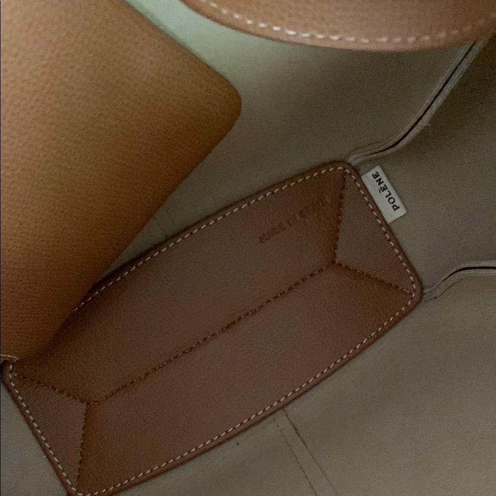 Polene Cyme Mini Camel Grainé Bag - Picture 5 of 12